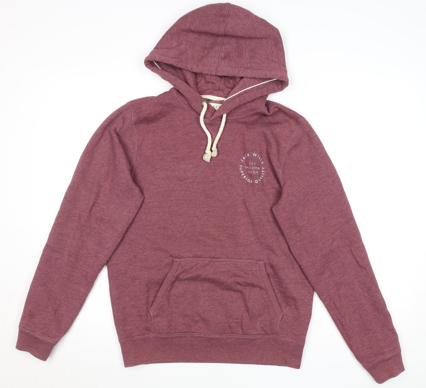 Jack Wills Men's Purple XS Pullover Hoodie Fleece Cotton Blend