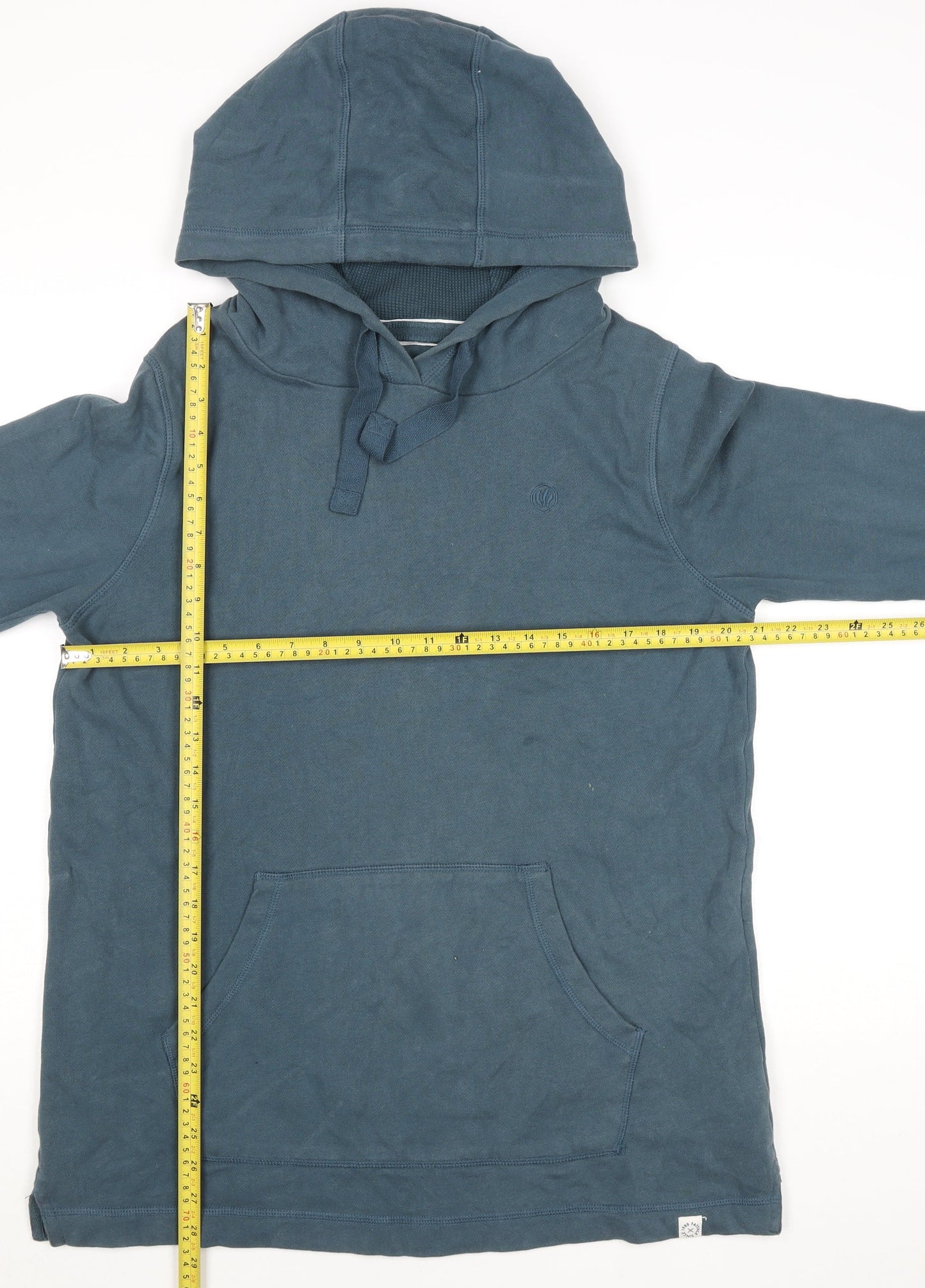 Fat Face Men's Blue Pullover Hoodie M Long Sleeve Cotton Blend