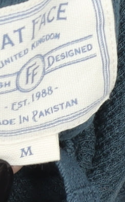 Fat Face Men's Blue Pullover Hoodie M Long Sleeve Cotton Blend