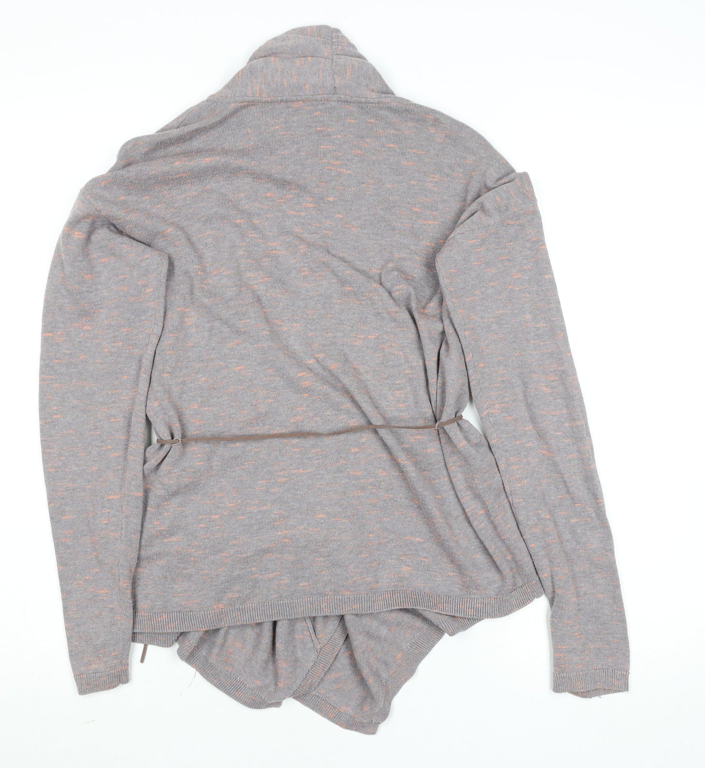 O'Neill Womens Grey Knit Belted Cardigan M Long Sleeve Relaxed Fit