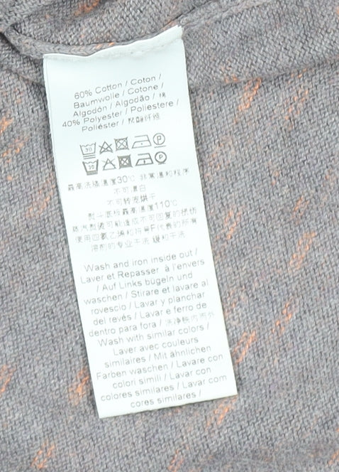 O'Neill Womens Grey Knit Belted Cardigan M Long Sleeve Relaxed Fit