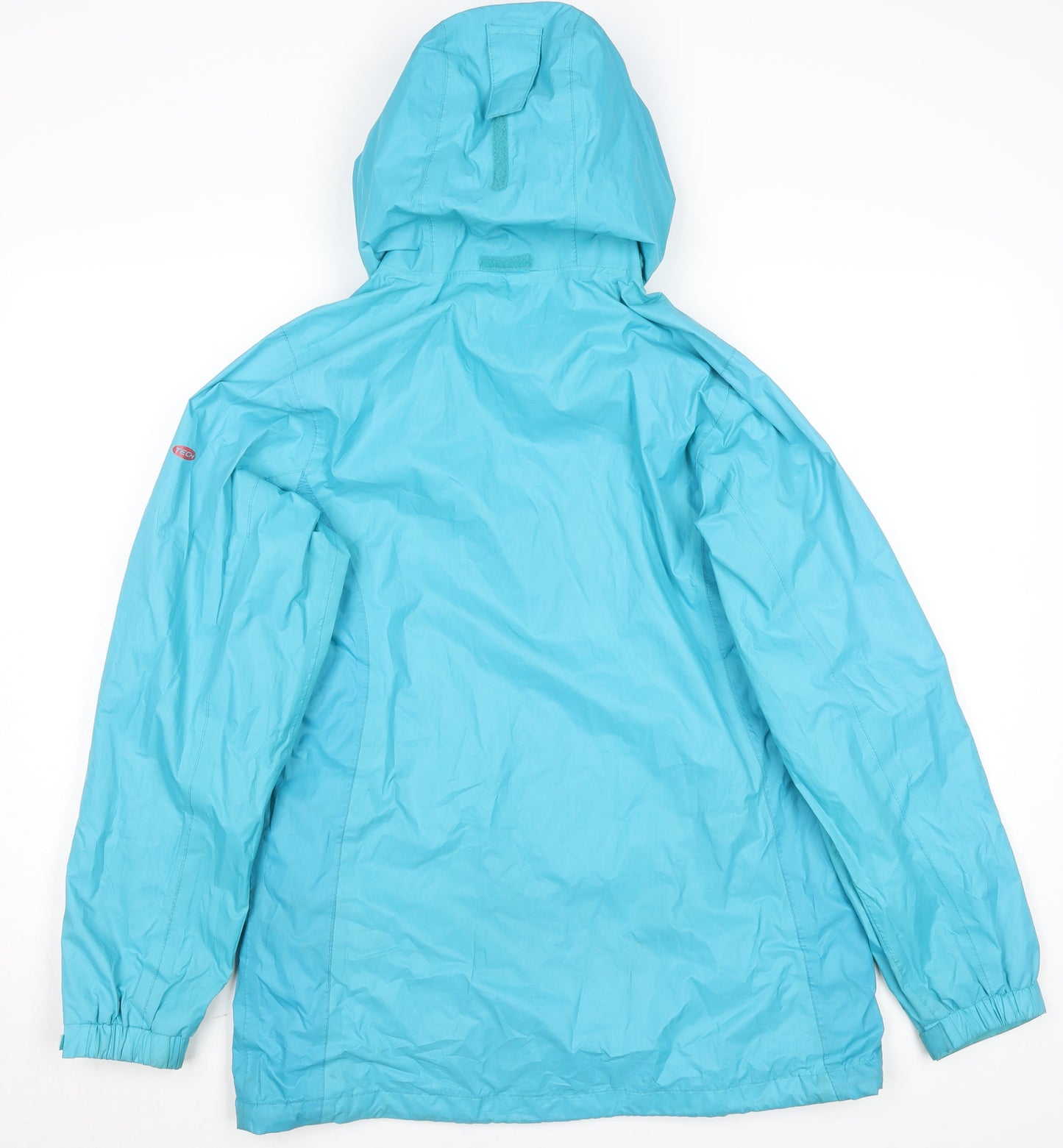 Regatta Women Blue Waterproof Hooded Mid-Length Rain Coat UK 12