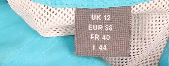 Regatta Women Blue Waterproof Hooded Mid-Length Rain Coat UK 12