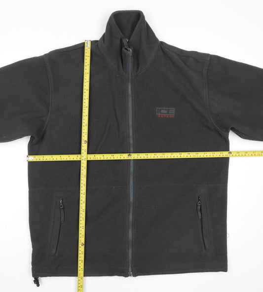 Icepeak Mens Black Fleece Jacket Size M Full Zip Outdoor Casual