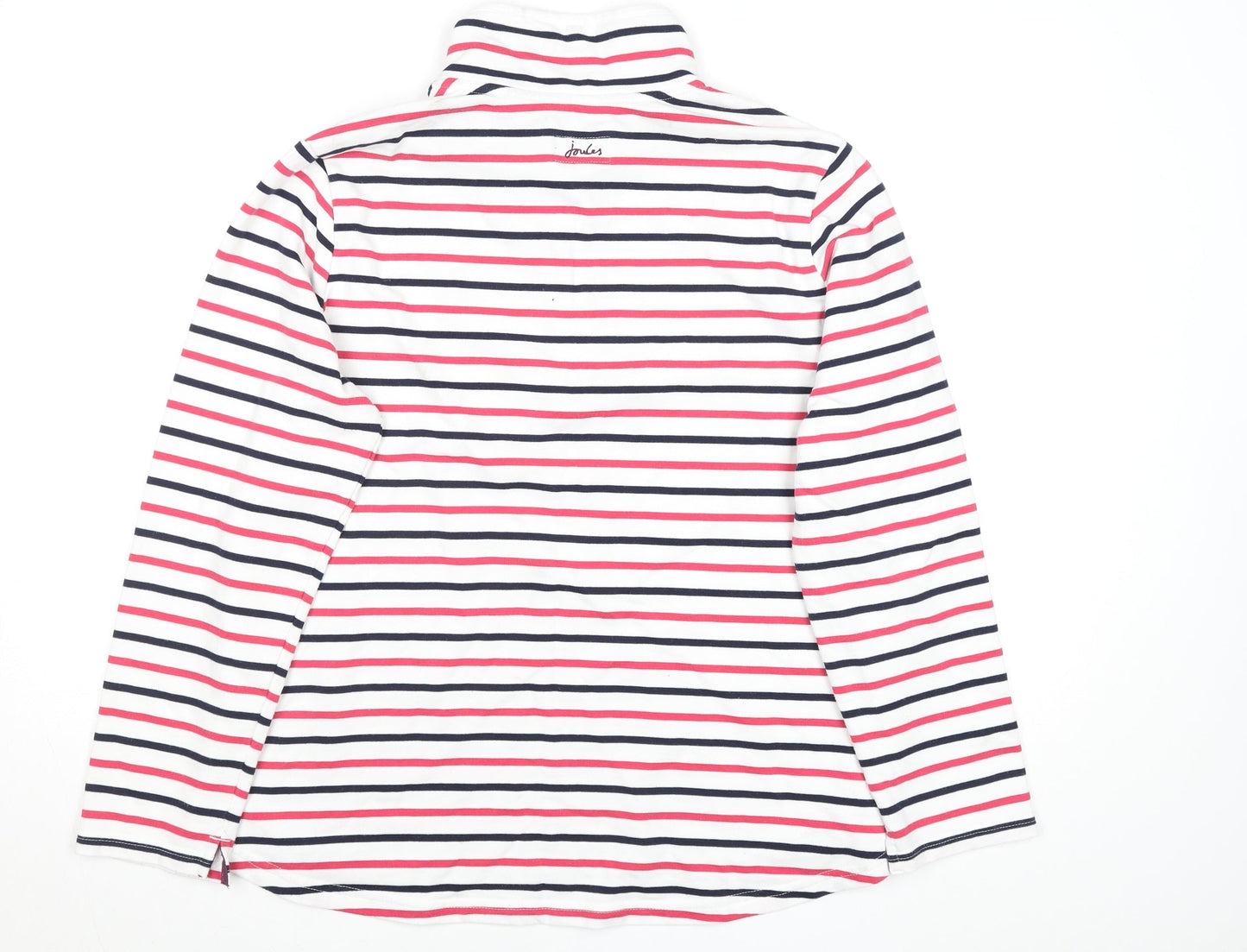 Joules Women’s Multicoloured Striped 1/4 Zip Cotton Jumper UK 18