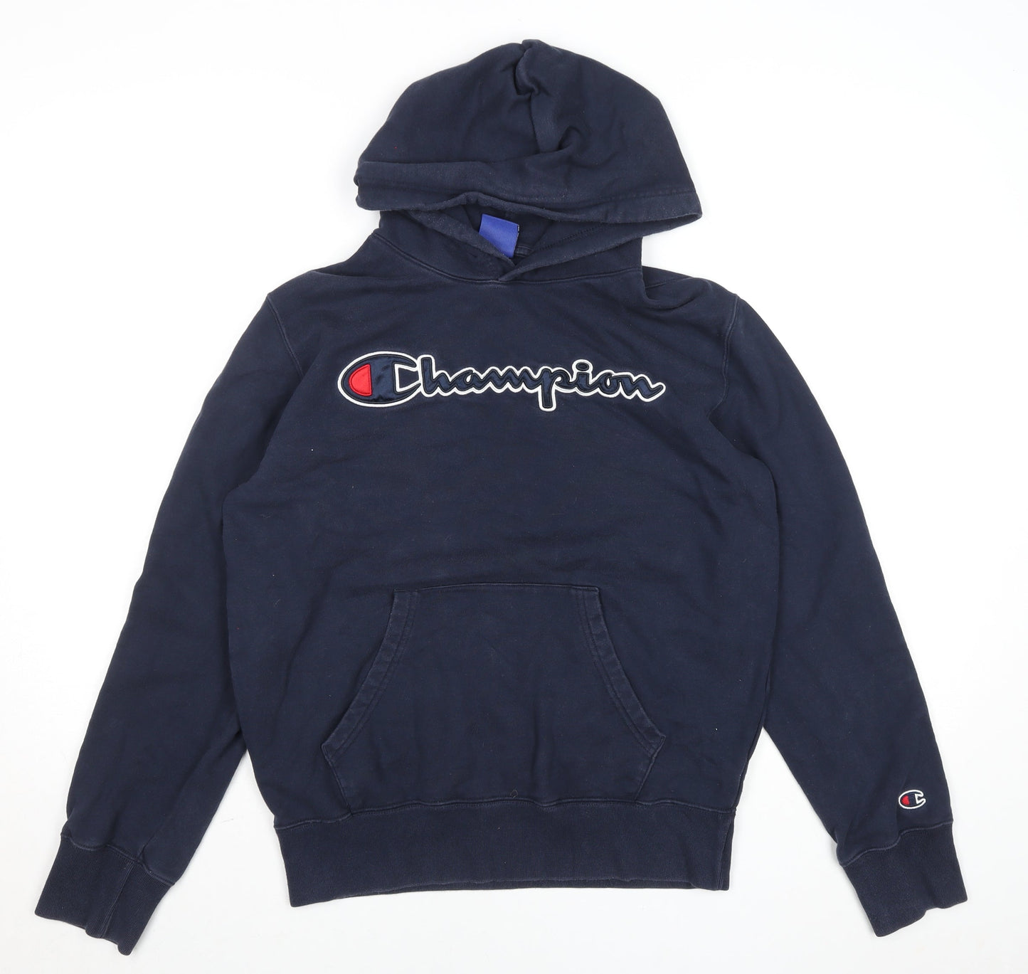 Champion Men's Blue Pullover Hoodie Medium Logo Sportswear