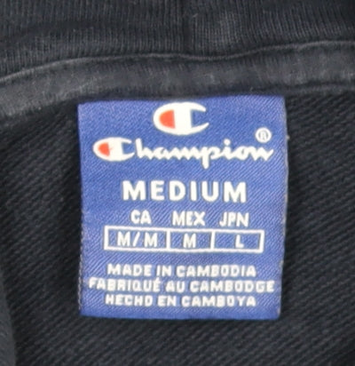 Champion Men's Blue Pullover Hoodie Medium Logo Sportswear