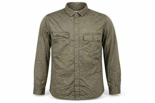 Lee Cooper Men's Green Long Sleeve Button-Up Casual Shirt M