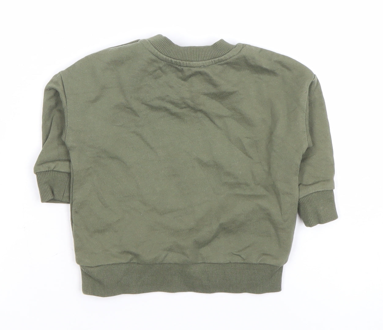 Kenzo Kids Green Elephant Embroidered Sweatshirt 6-9 Months Unisex Cotton