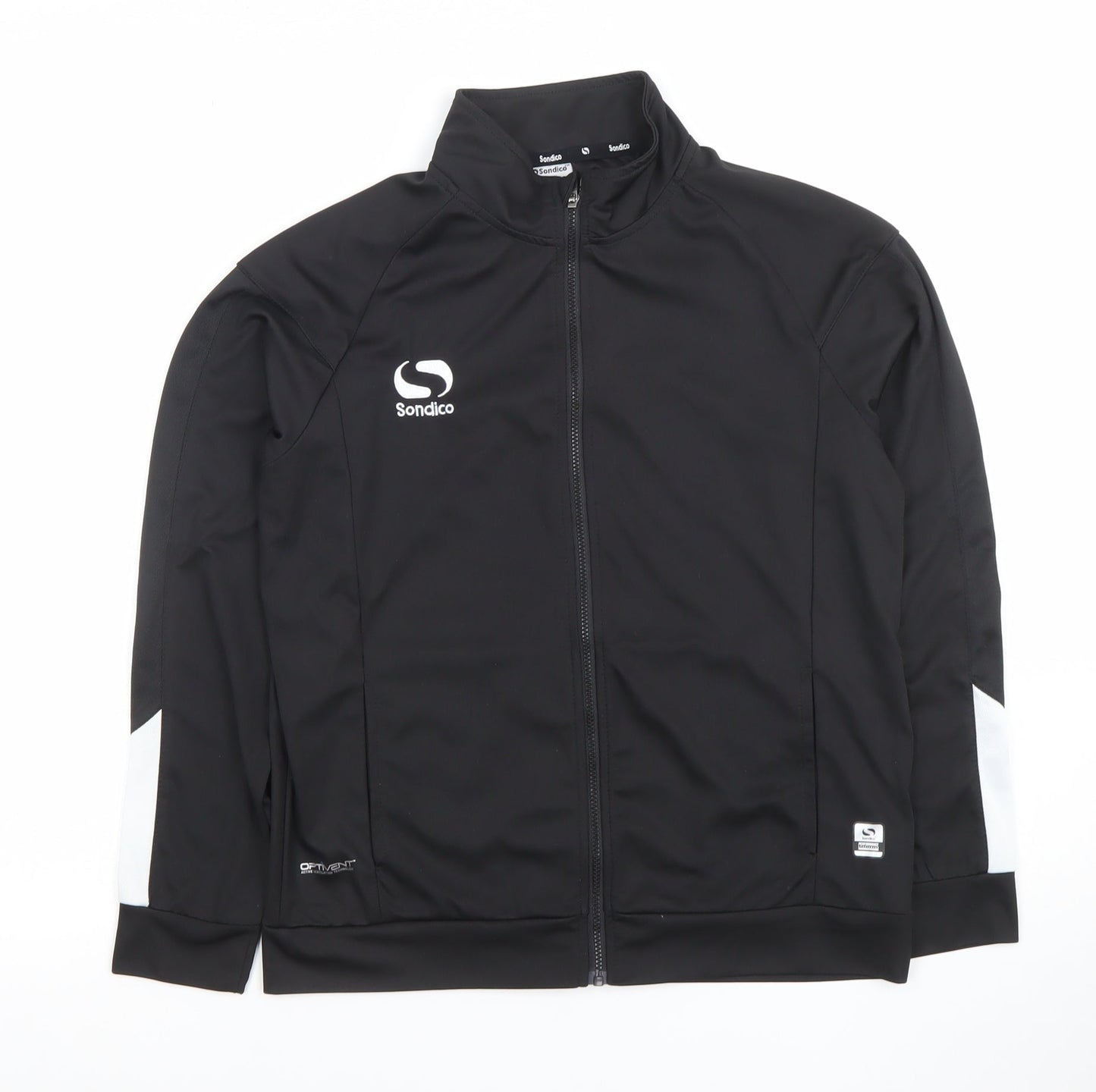 Sondico Boys Black Full Zip Hoodie Jacket Size 13 Years Optivent Training Top