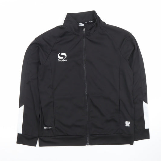 Sondico Boys Black Full Zip Hoodie Jacket Size 13 Years Optivent Training Top