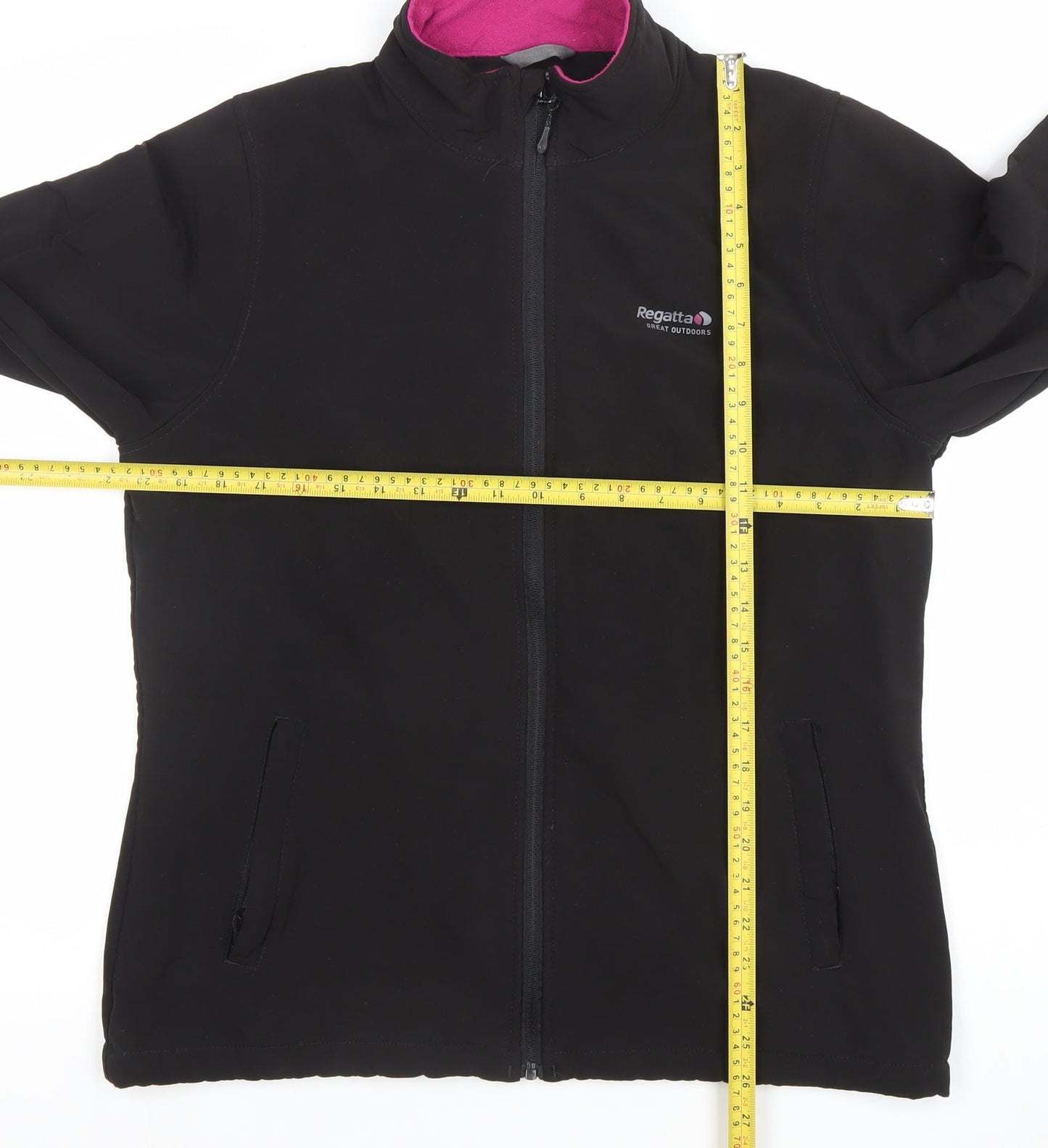 Regatta Women's Black Softshell Jacket Size 16 Windproof Lined Outdoor Coat