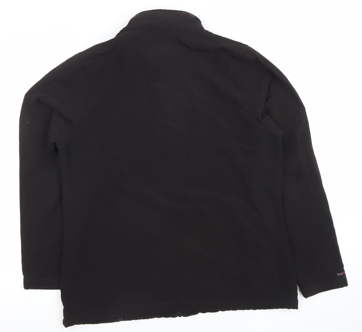 Regatta Women's Black Softshell Jacket Size 16 Windproof Lined Outdoor Coat