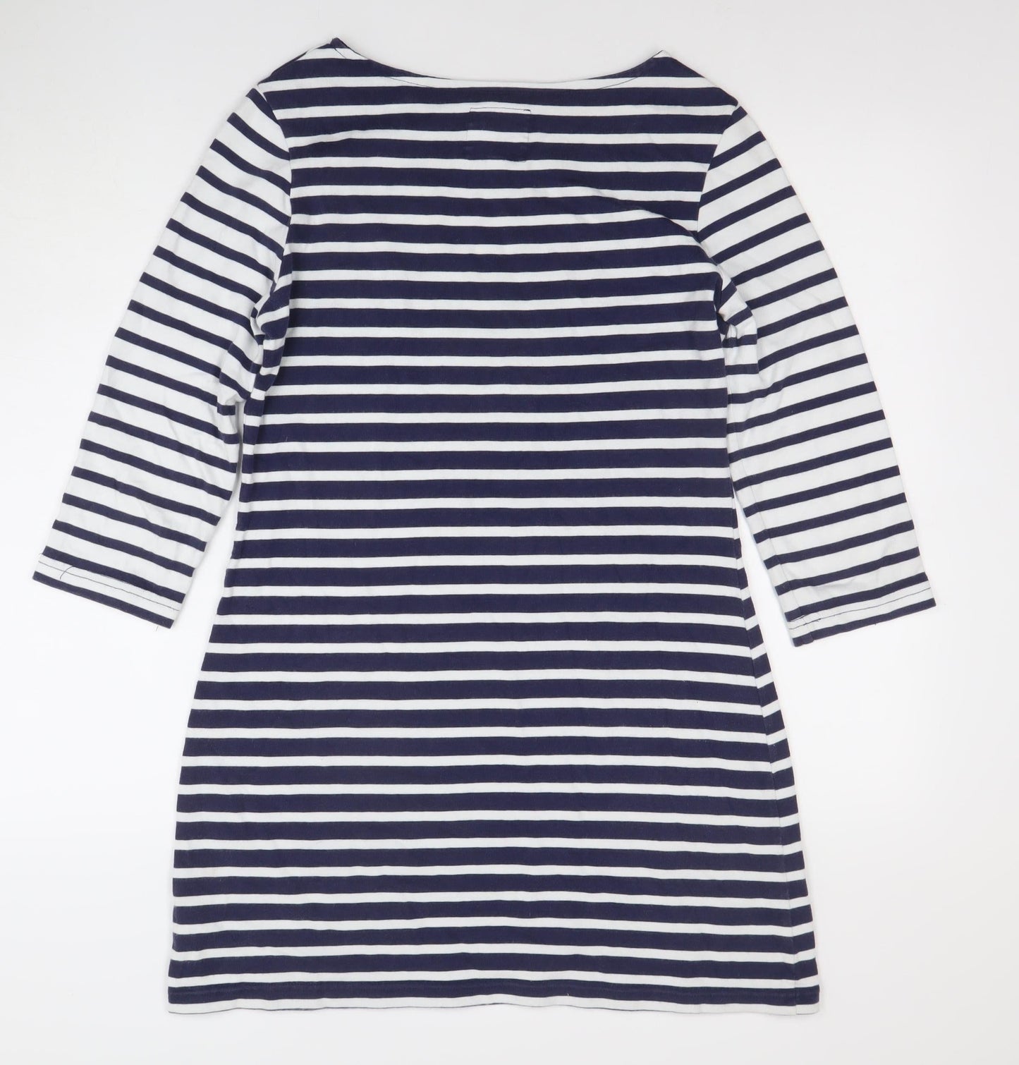 Jack Wills Women's Blue Striped T-Shirt Dress Size 12