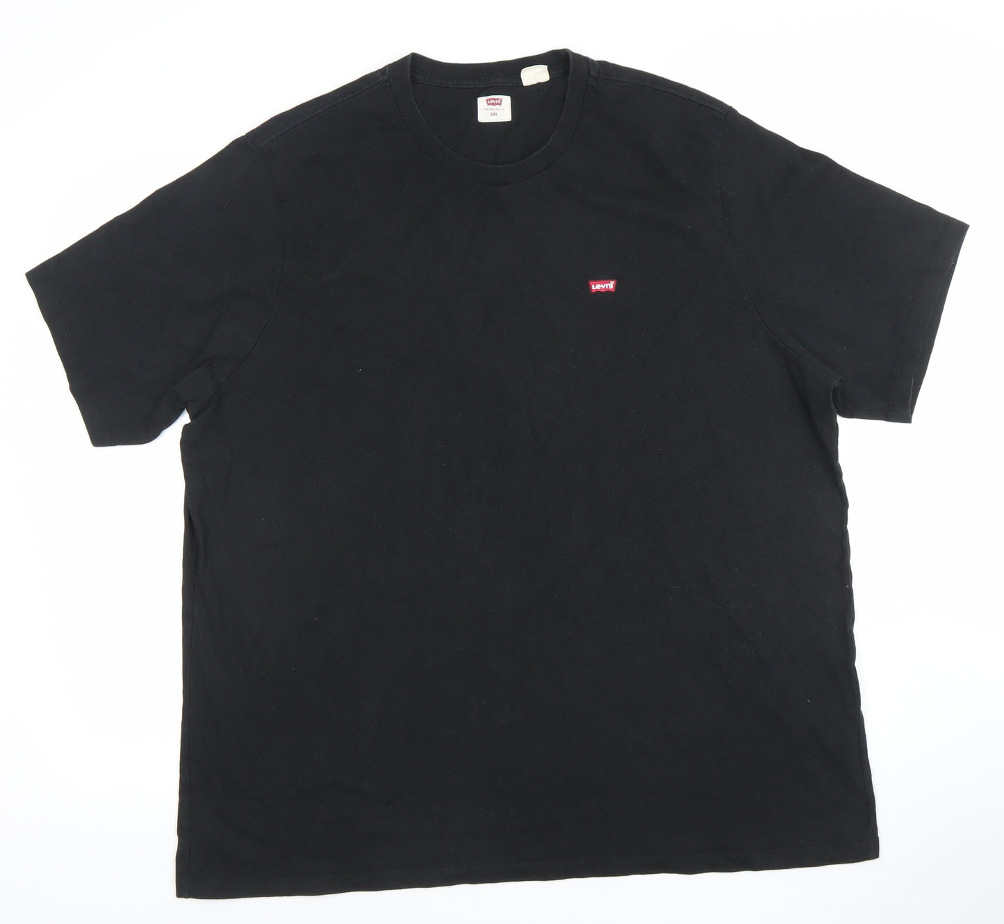 Levi's Men's Black 2XL Crew Neck Cotton Logo T-Shirt