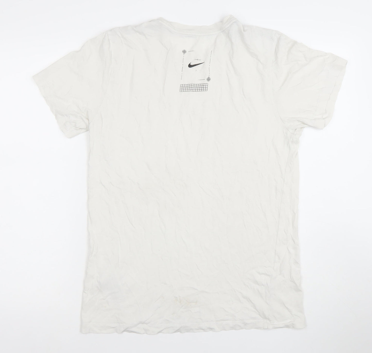 Nike Men's White Short Sleeve Sports Graphic Logo T-Shirt Size M