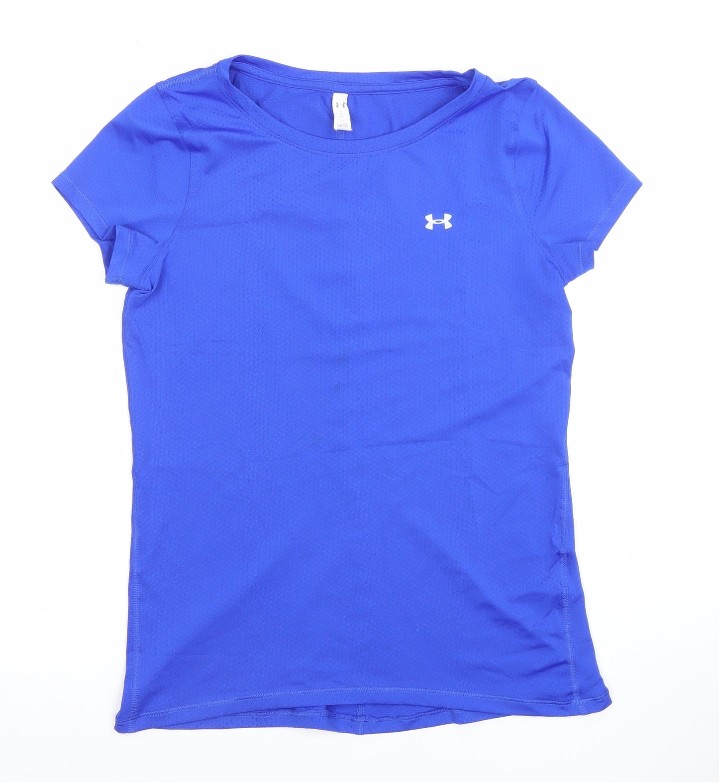 Under Armour Womens Blue HeatGear Fitted Short Sleeve T-Shirt Size S