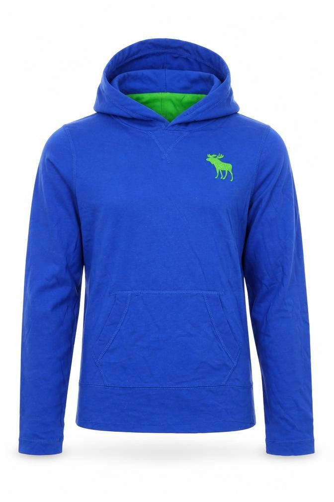 Abercrombie & Fitch Teens Blue Pullover Hoodie L Embroidered Logo