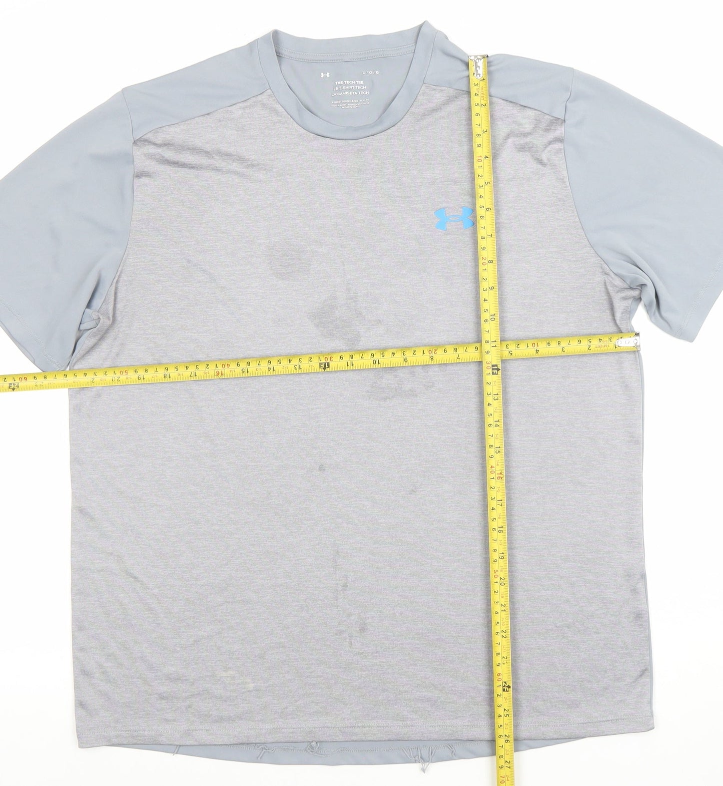 Under Armour Men's Grey Tech Tee T-Shirt L Short Sleeve Lightweight