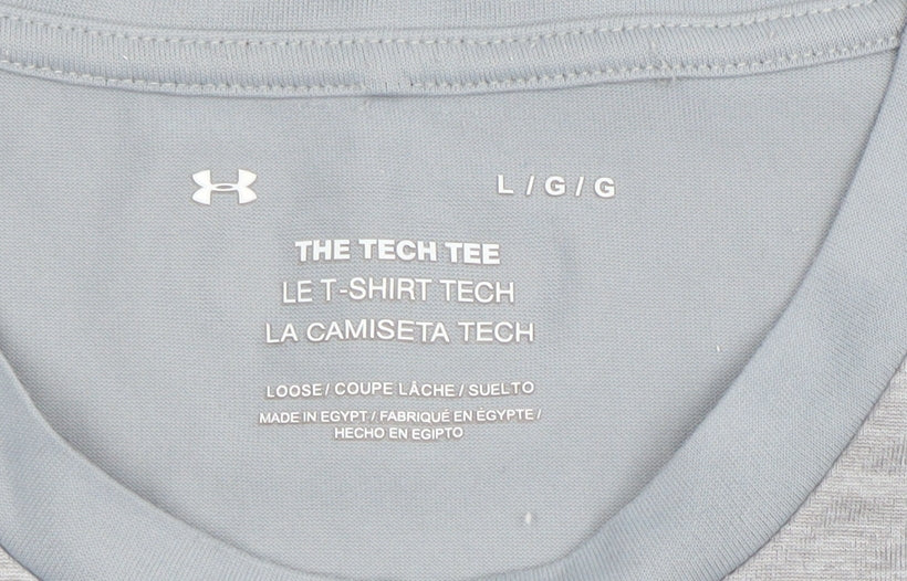 Under Armour Men's Grey Tech Tee T-Shirt L Short Sleeve Lightweight