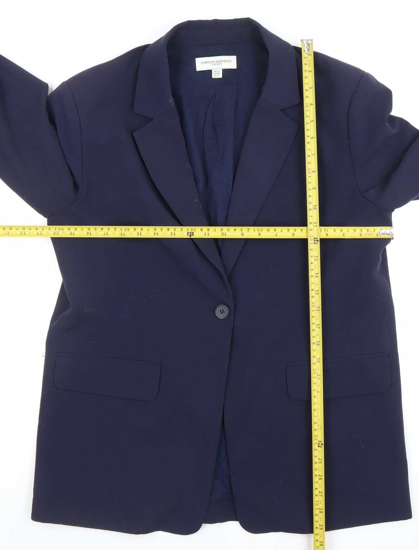 Carolyn Donnelly Women Blue UK 12 Single-Breasted Blazer