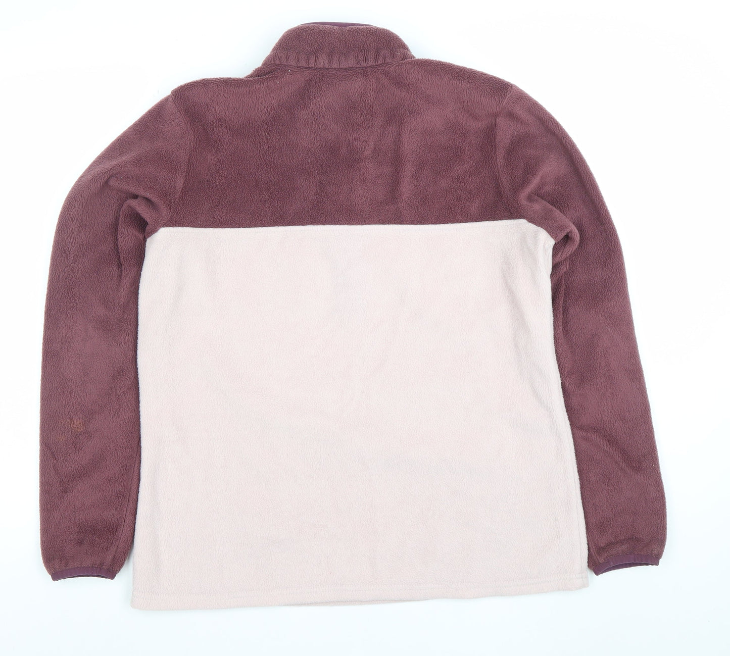 Columbia Womens Purple Beige Fleece Pullover Sweatshirt Size 7