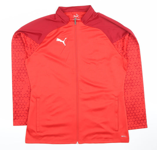 Puma Mens Red Full Zip Sports Sweatshirt Size L