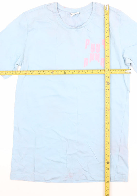 Mens UK Size XS PUMA Blue  Cotton T-Shirt