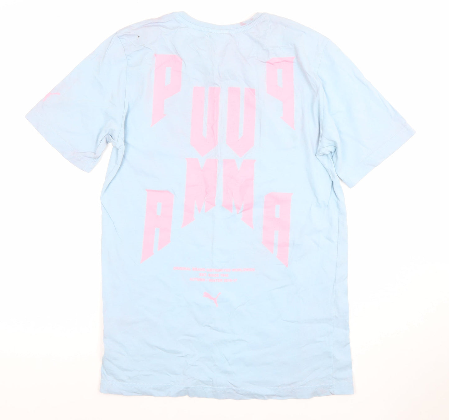 Mens UK Size XS PUMA Blue  Cotton T-Shirt