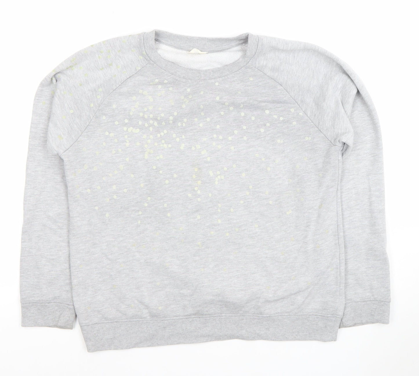 Hush Women Grey Polka Dot Pullover Sweatshirt Size M