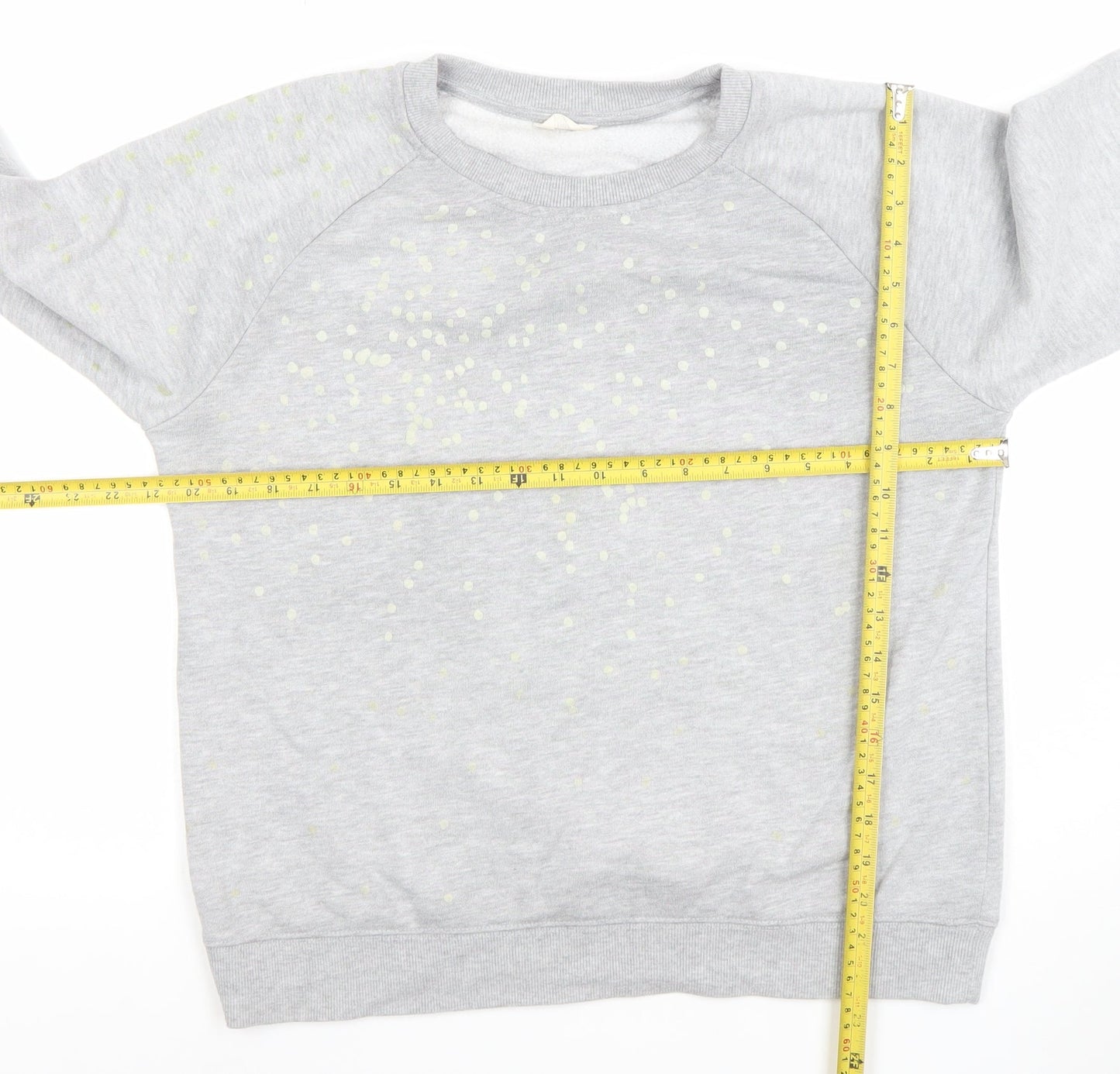 Hush Women Grey Polka Dot Pullover Sweatshirt Size M
