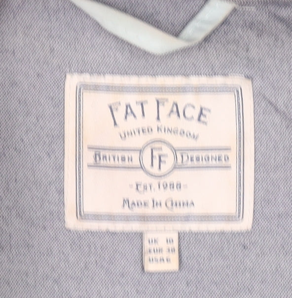 Fat Face Women's Blue Hooded Toggle Parka Jacket UK 10