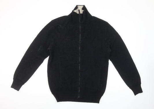 Burberry Men's Black XL Cashmere Full Zip Jumper
