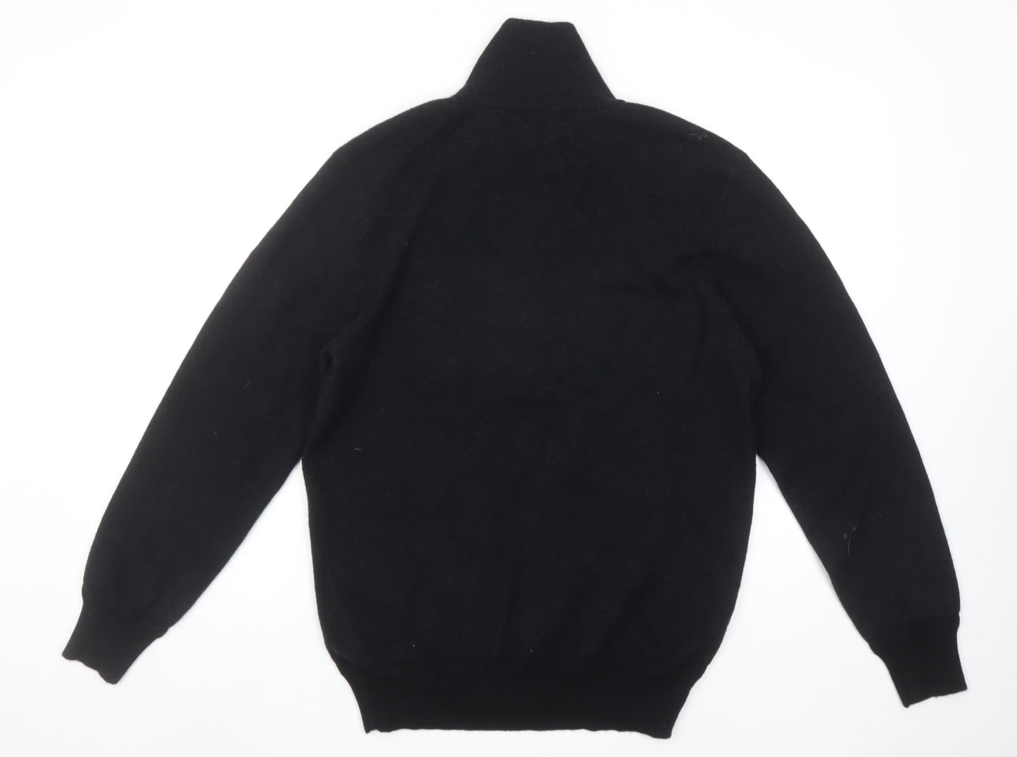 Burberry Men's Black XL Cashmere Full Zip Jumper
