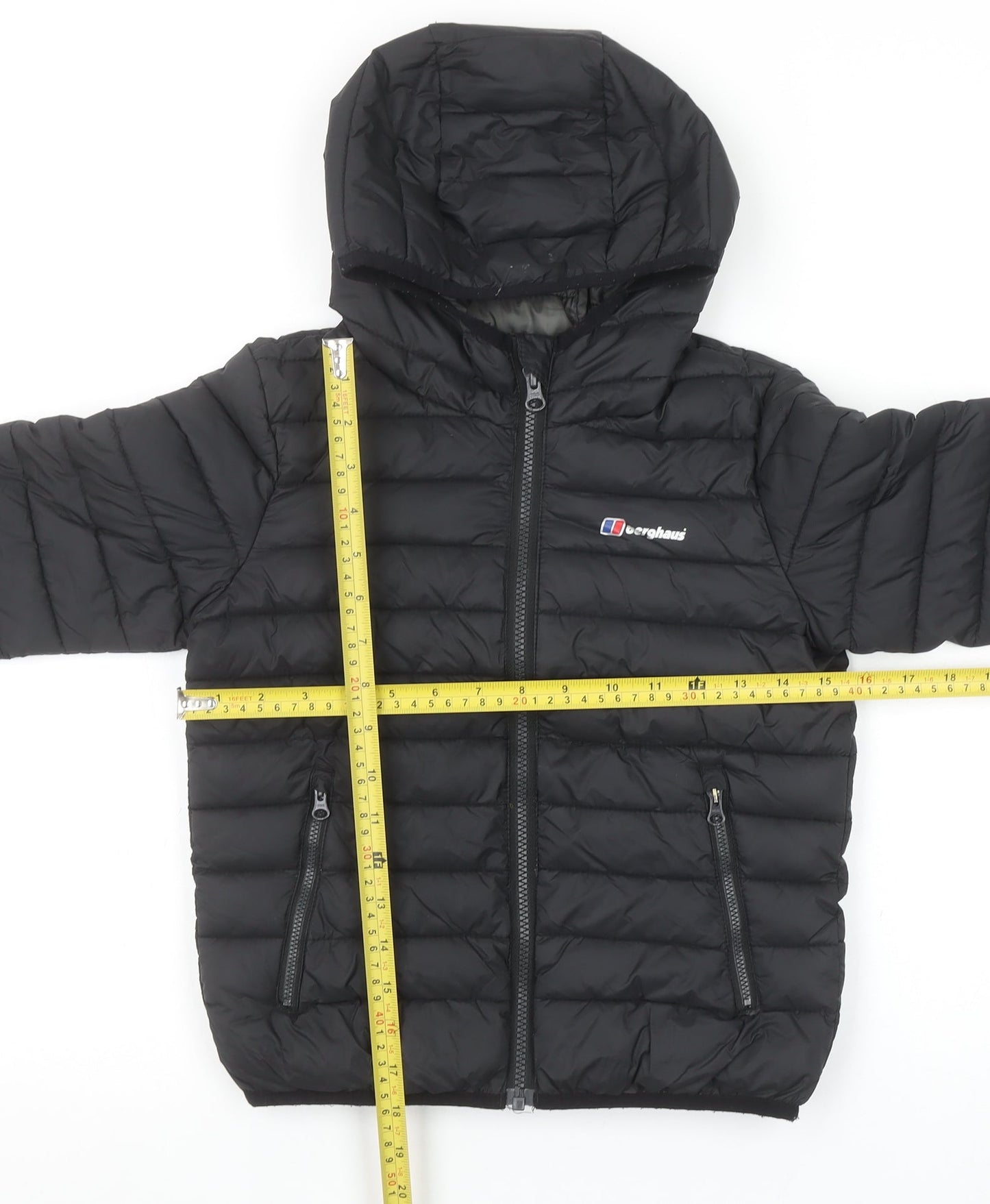 Berghaus Boys Black 5-6 Years Hooded Puffer Jacket Lightweight Winter Coat