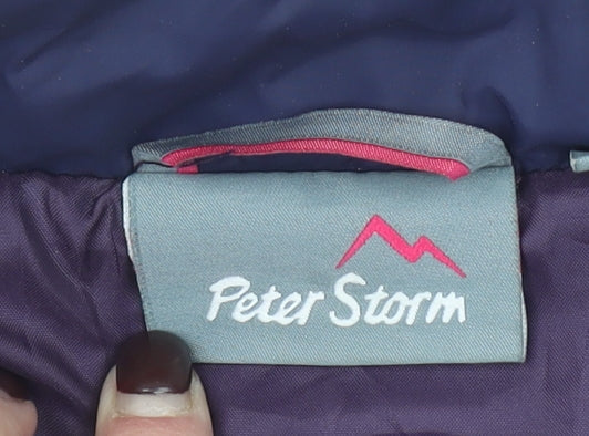 Peter Storm Women Purple Size 10 Puffer Waistcoat Gilet Bodywarmer