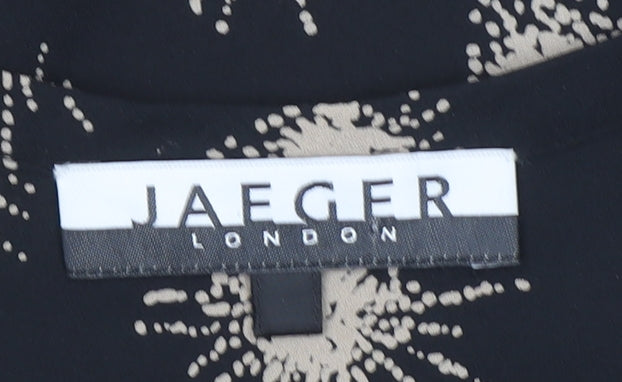 Jaeger Women’s Black Silk Ruffle Shift Dress Size 12