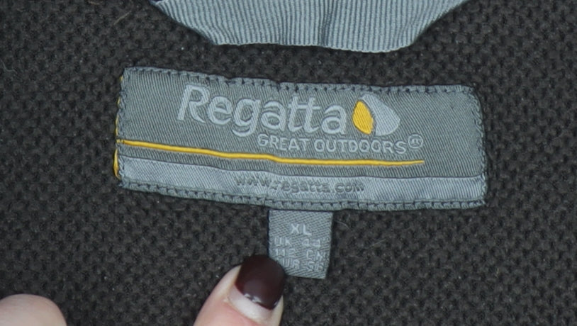 Regatta Mens Brown XL Fleece Pullover Sweatshirt Outdoor Zip Neck