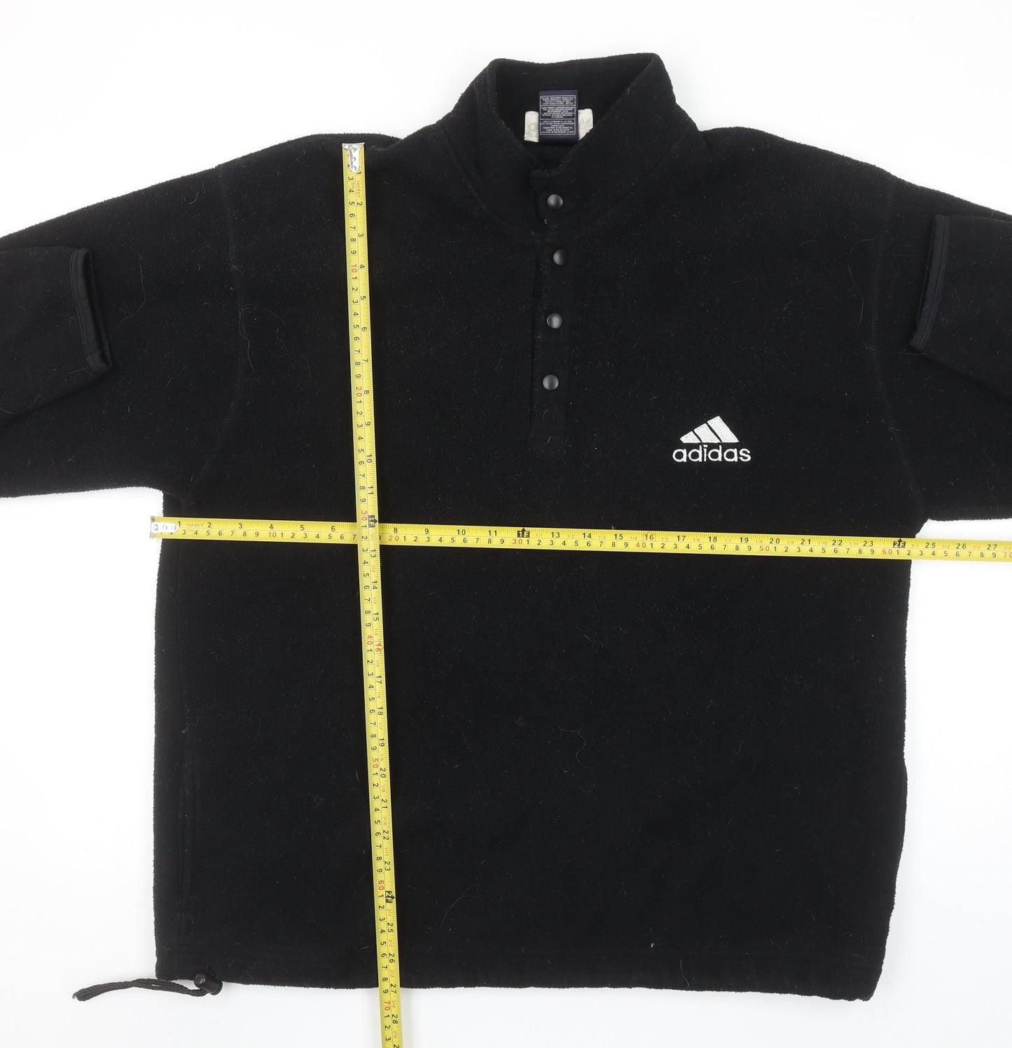 Adidas Men’s Black XL Fleece Henley Sweatshirt Pullover