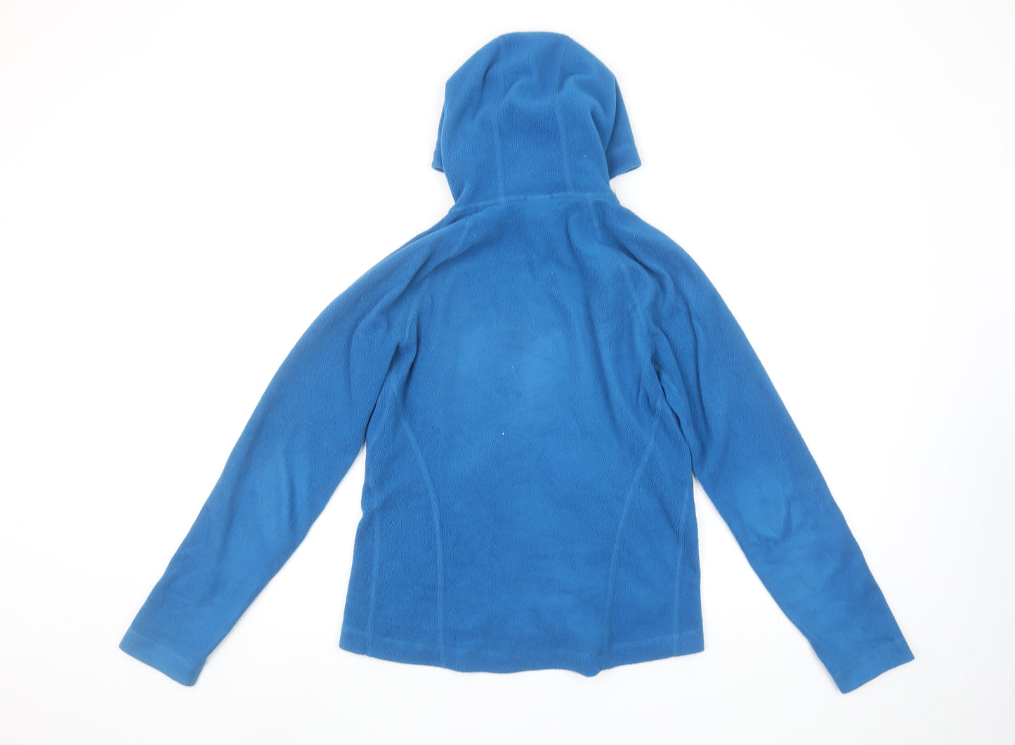 The North Face Women Blue Fleece Hooded Full Zip Jacket Size S