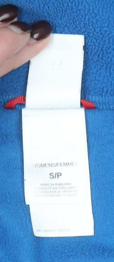 The North Face Women Blue Fleece Hooded Full Zip Jacket Size S