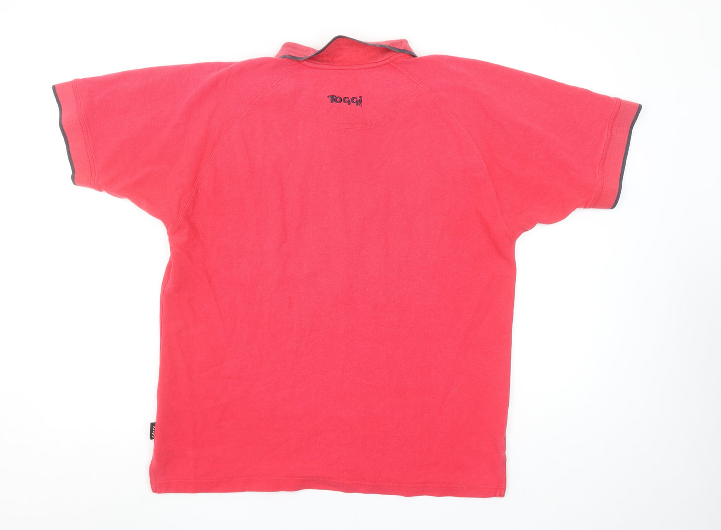 Toggi Men's Red Cotton Short Sleeve Polo Shirt Size M