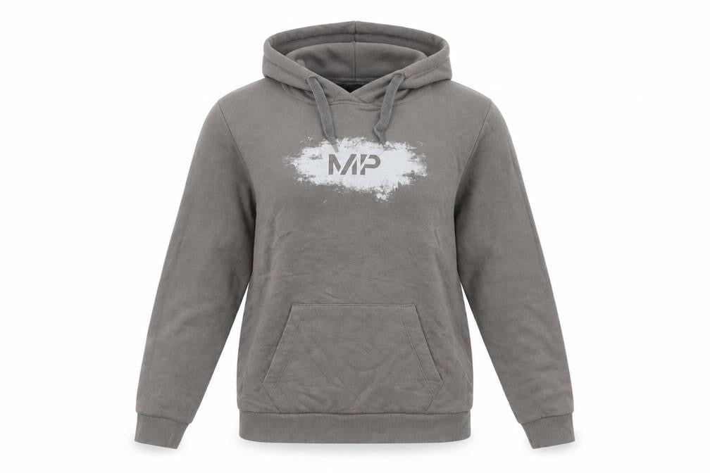 MP Women’s Grey Hoodie Medium Pullover Cotton Blend Casual
