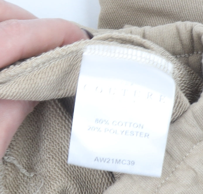 Couture Beige Womens Jogger Trousers M Regular Fit Zip Detail