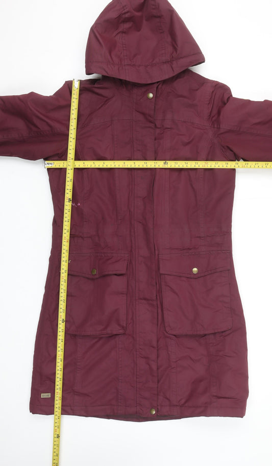 Regatta Women’s Red Hooded Waterproof Parka Coat Size 10