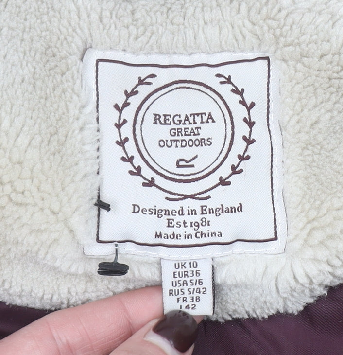 Regatta Women’s Red Hooded Waterproof Parka Coat Size 10