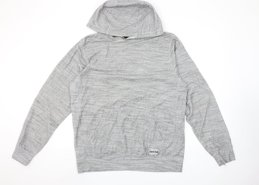 Billabong Men’s Grey Pullover Hoodie XL Knit Cotton Blend