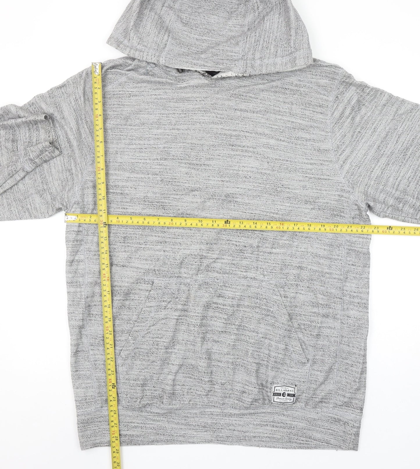 Billabong Men’s Grey Pullover Hoodie XL Knit Cotton Blend