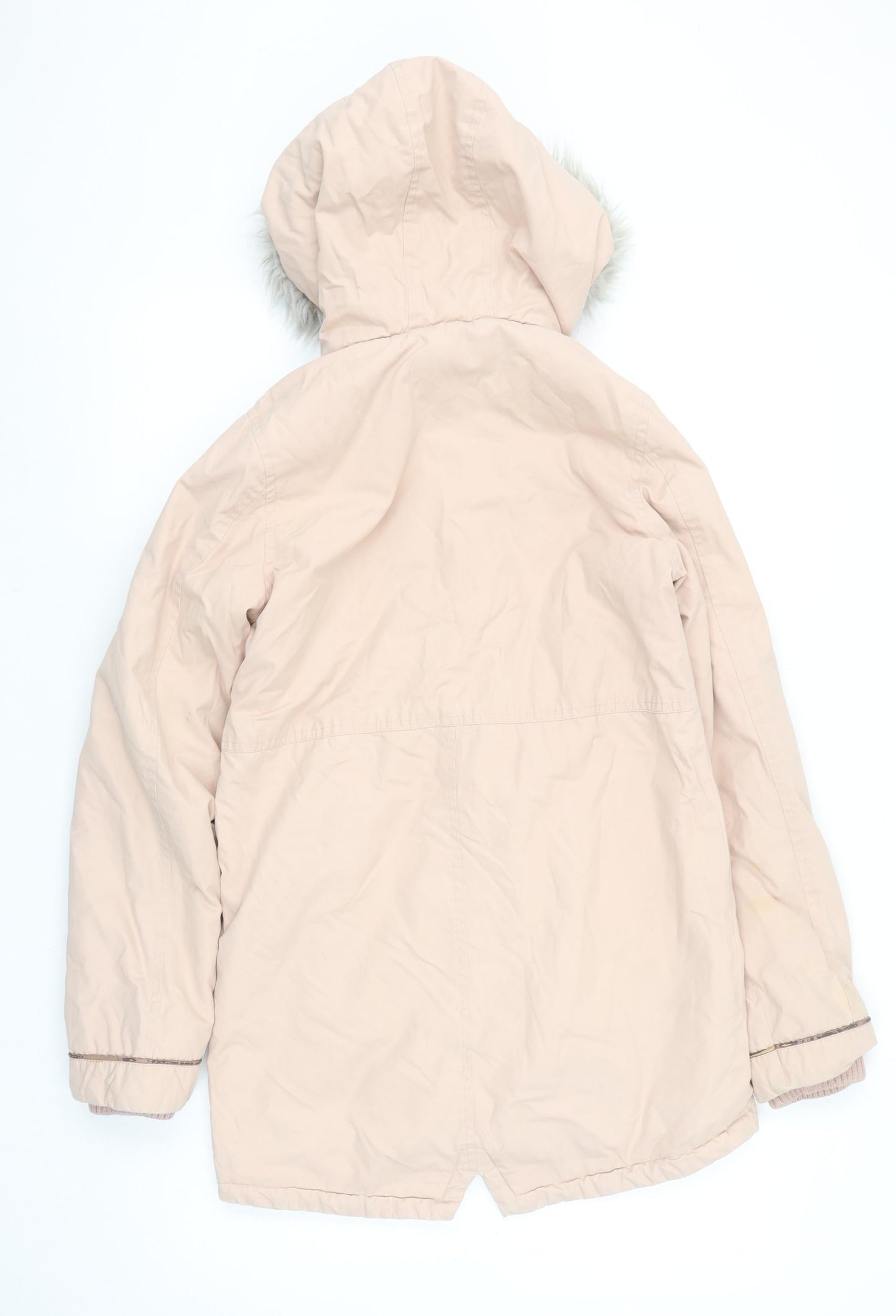 Firetrap Girls Beige Faux Fur Lined Hooded Parka Coat 12 Years