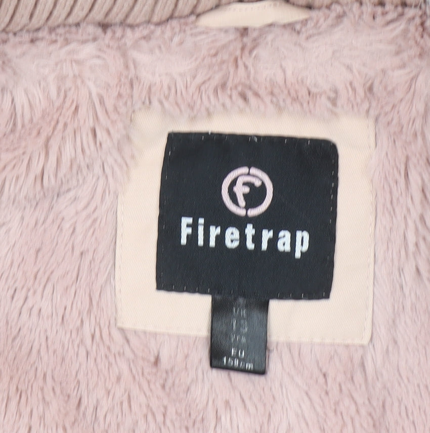 Firetrap Girls Beige Faux Fur Lined Hooded Parka Coat 12 Years